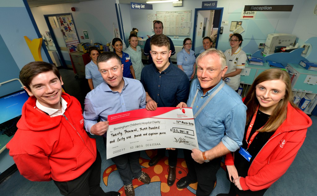 cheque presentation £20,000 to BCH Json and Scott Addison