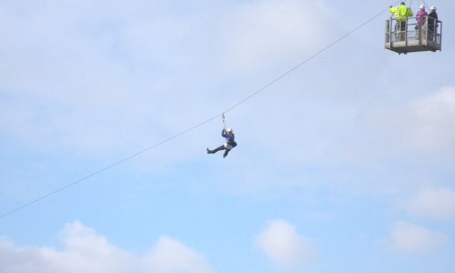 Zip slide at Dudley Kingswinford Rugby C