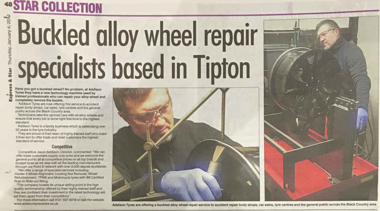 Buckled Alloy Wheel Repairs at Addison T