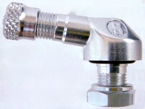 Angled Valve Stem Silver