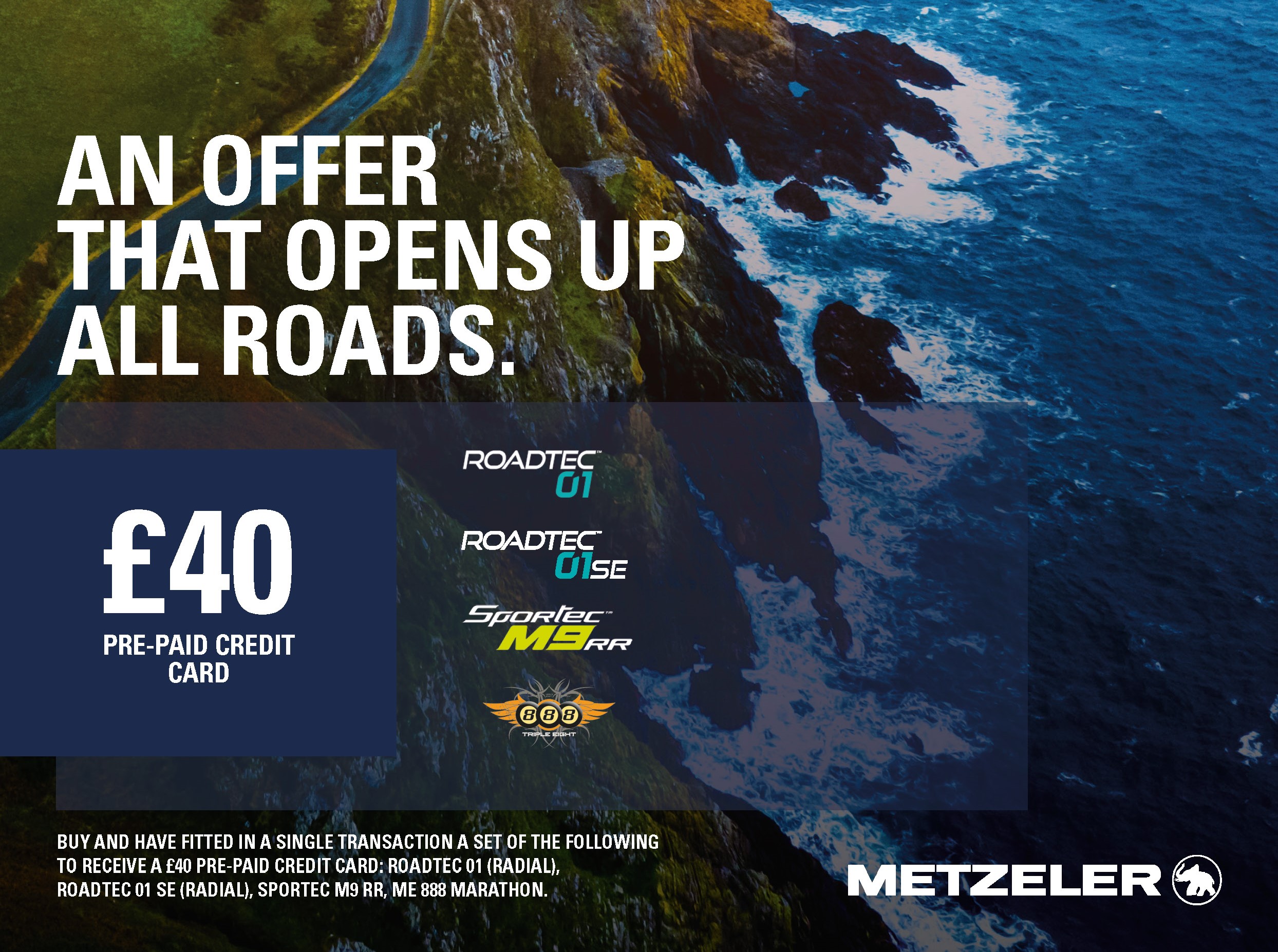 Claim £40 back with Metzeler motorcycle