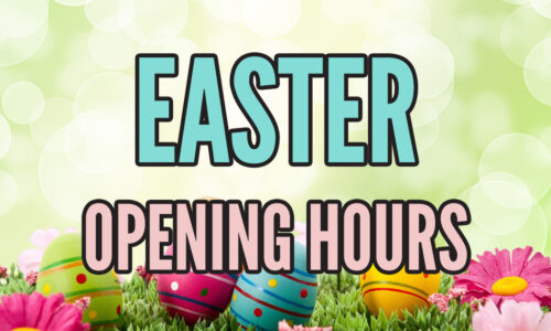 Happy Easter! We are open Friday 7th Sat