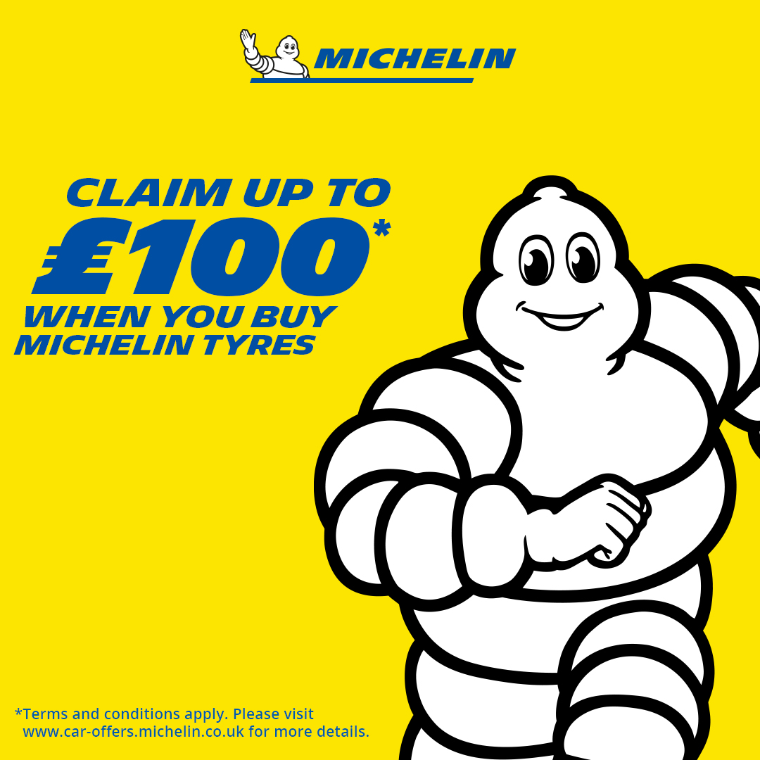 BUY MICHELIN CAR TYRES CLAIM BACK UP TO 