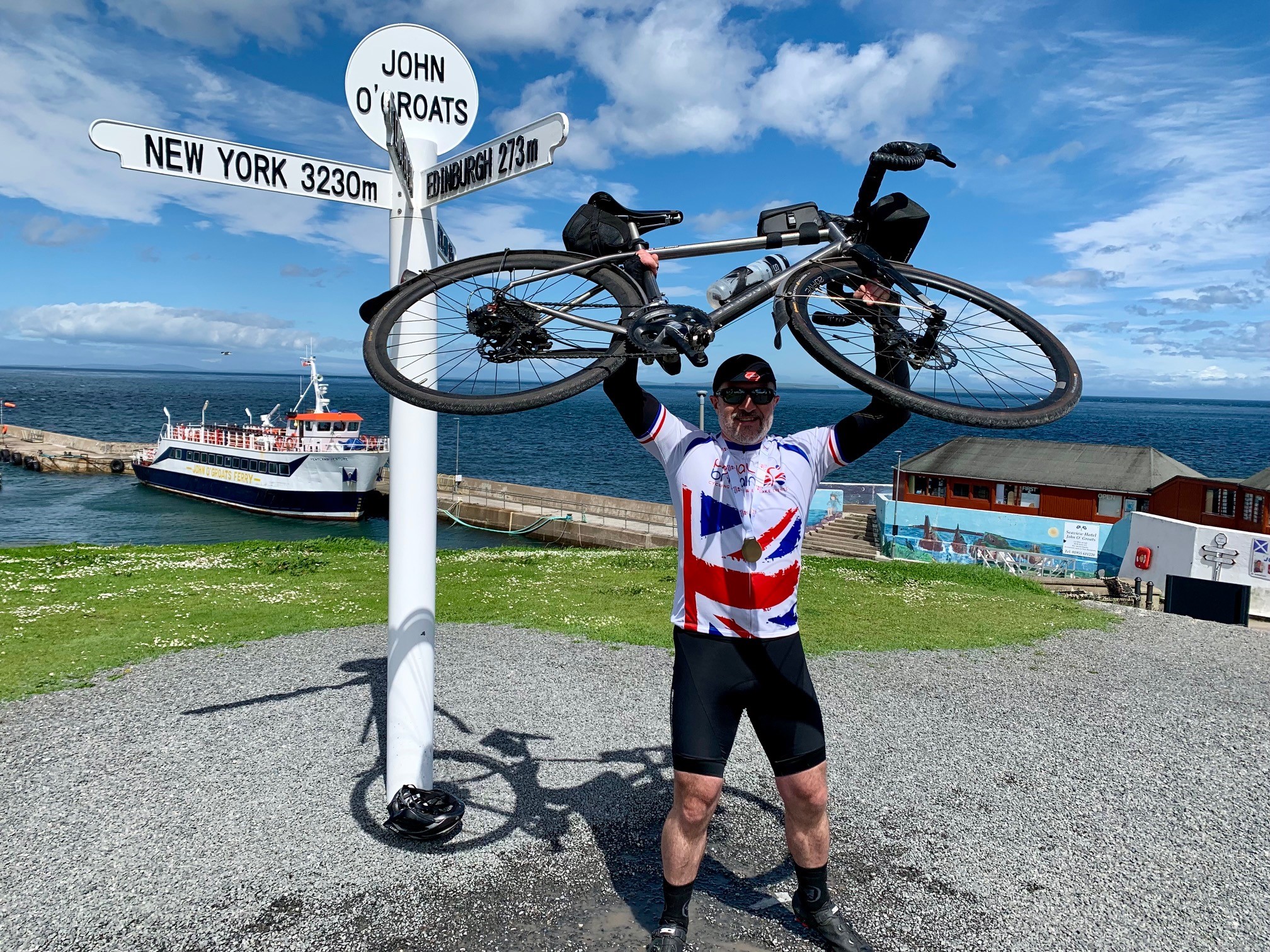 Jason Addison has cycled over 1040 miles