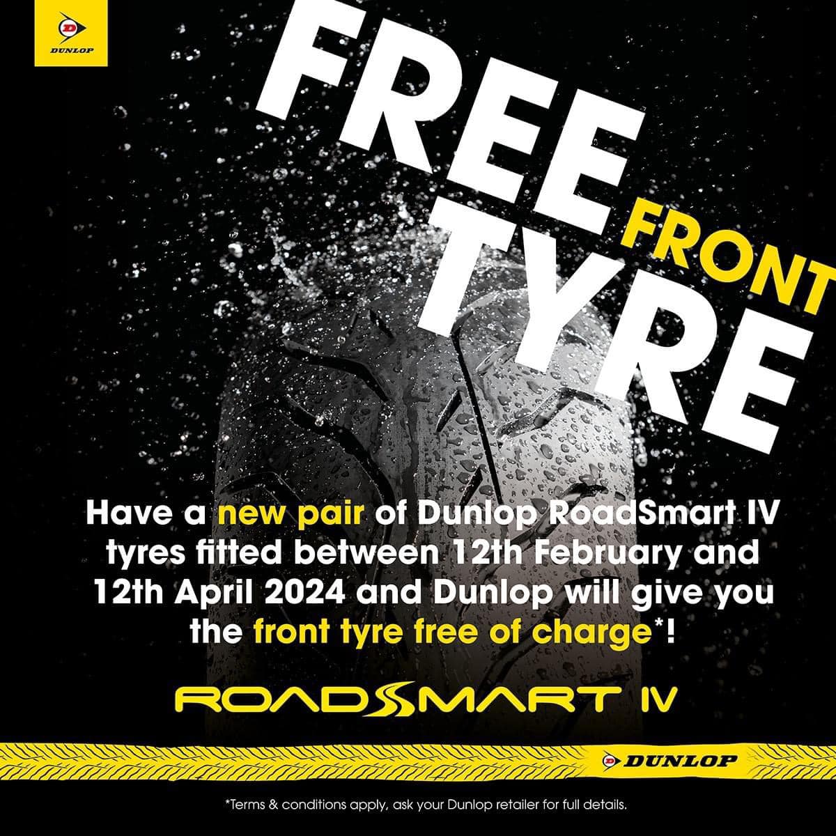 Buy a pair of Dunlop Roadsmart IV and ge